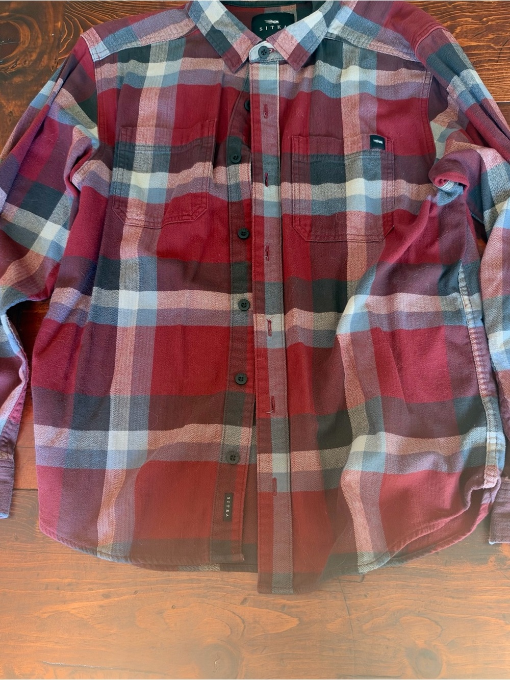 Sitka Men's Ashland Flannel Shirt - Red Plaid - Size Large